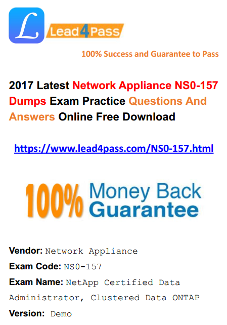 NS0-157 dumps