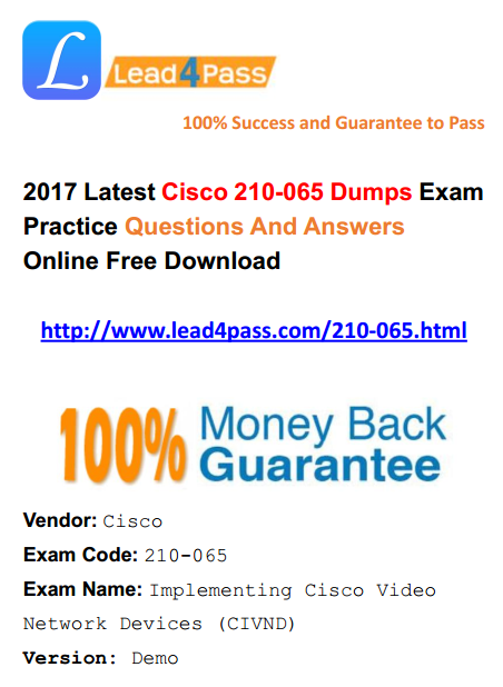 lead4pass 210-065 dumps